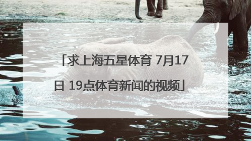 求上海五星体育 7月17日 19点体育新闻的视频
